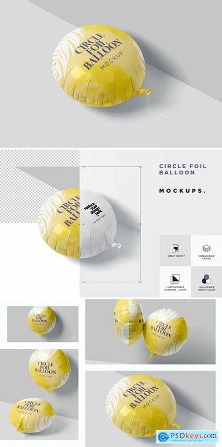 Circle Foil Balloon Mockups