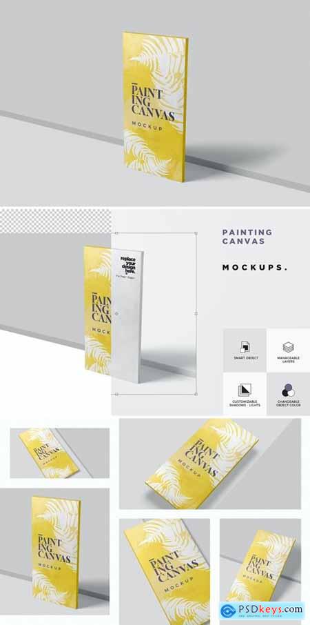 Rectangle Painting Canvas Mockups