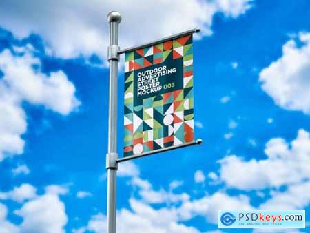 Outdoor Advertising Street Poster Mockup 003