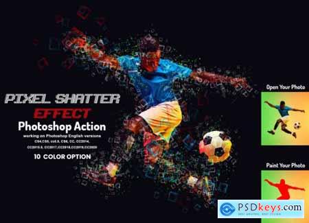 Pixel Shatter Effect PS Action 6034055
