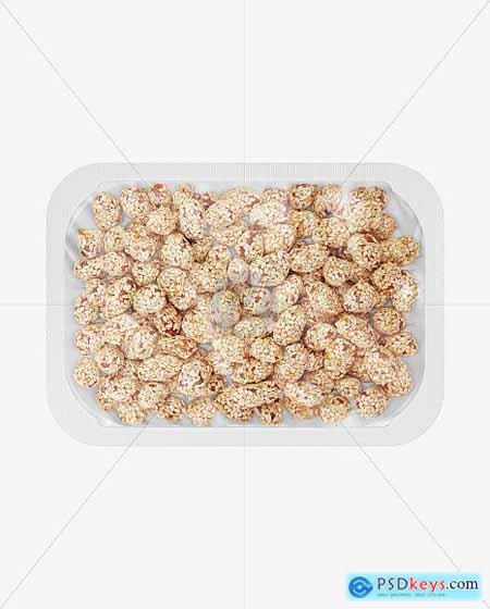 Tray With Sesame Coated Peanuts Mockup 82579