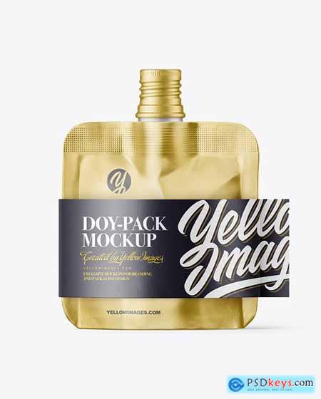 Metallic Doy-Pack Pouch Mockup 82592