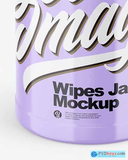 Glossy Wipes Jar Mockup 83207