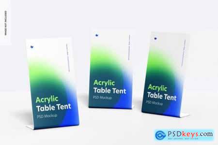 Acrylic table tents mockup