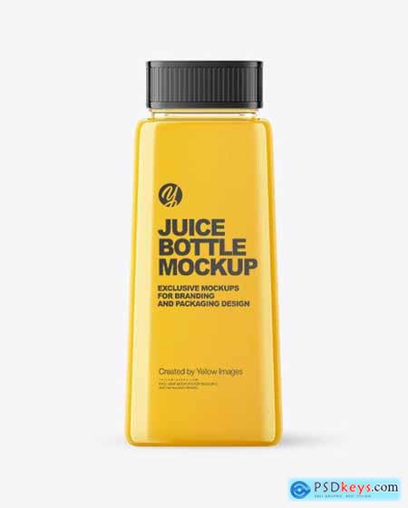 Square Orange Juice Bottle Mockup 83568