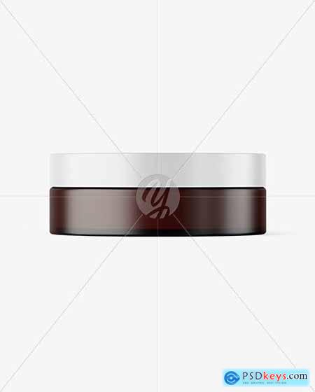 Frosted Amber Cosmetic Jar Mockup 83449