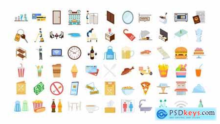 100 Icons Pack - Hotel & Restaurant 32169968