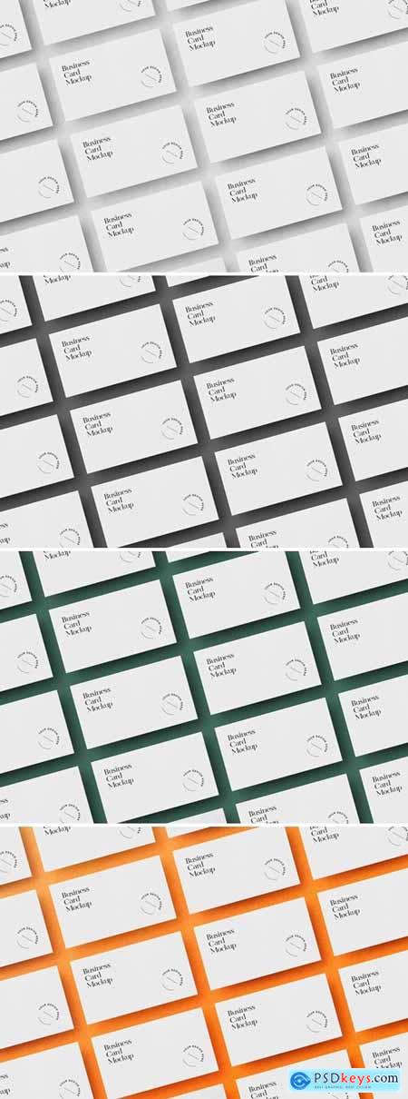 Laid Out Business Cards Mockup
