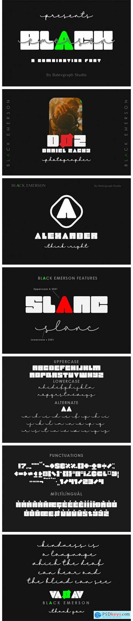 Black Emerson Font
