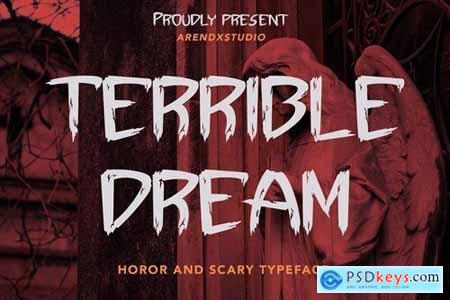 Terrible Dream - Horror And Scary Typeface