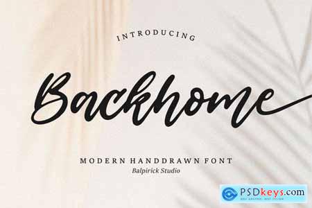 Backhome Brush Font