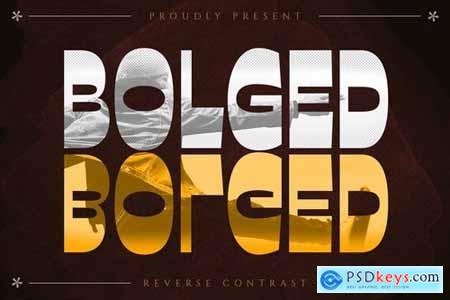 Bolged - Reverse Contrast Font