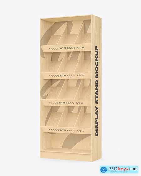 Wooden Display Stand Mockup 82631