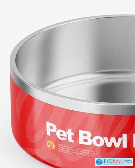 Glossy Pet Feeding Bowl Mockup 83059