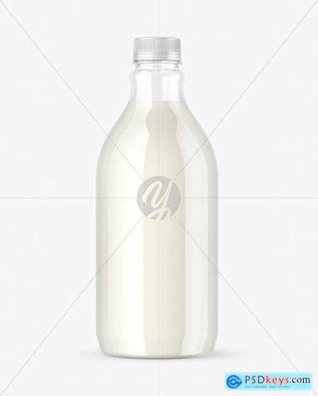 Clear Plastic Milk Bottle Mockup 82584