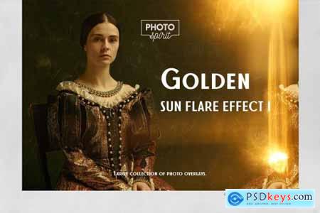 Golden Sun Flare Overlay Effect I 5801456