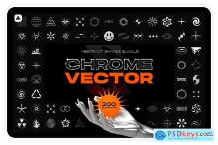 Chrome & vector abstract shapes pack 5964864