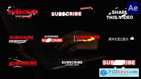Stylish Subscribe Lower Thirds - After Effects 32305174