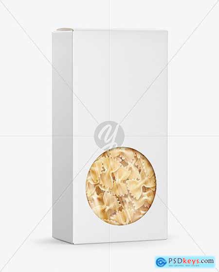 Paper Box with Farfalle Pasta Mockup 69152