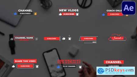 Youtube Subscribe Buttons - After Effects 32323066