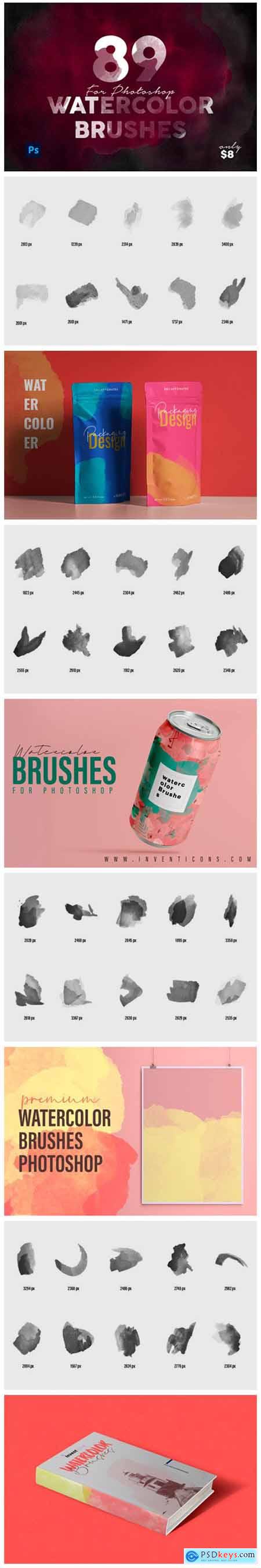 Realistic Watercolor Photoshop Brushes 11528690