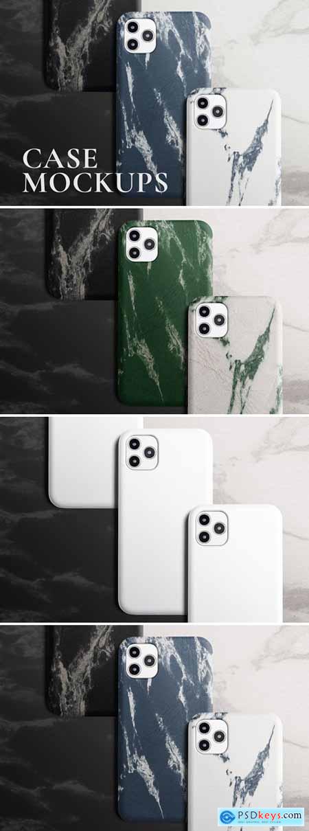 Editable marble phone case mockup