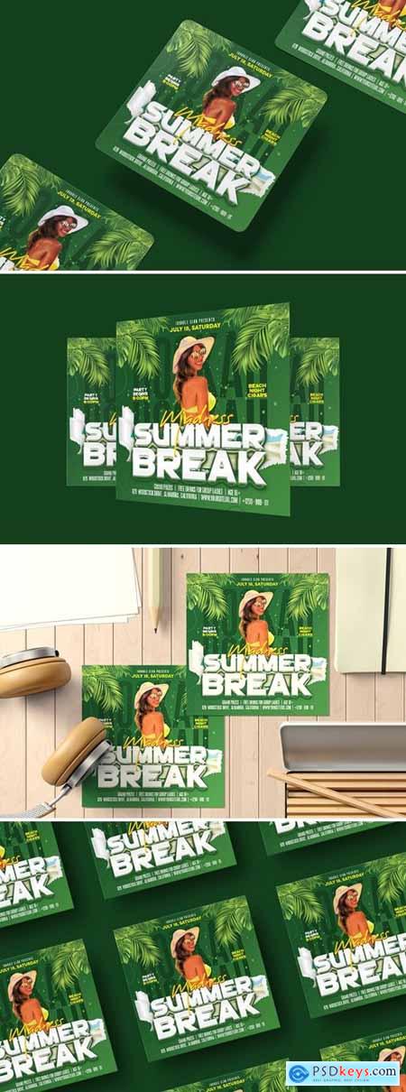 Summer Break Square Flyer and Instagram Post195