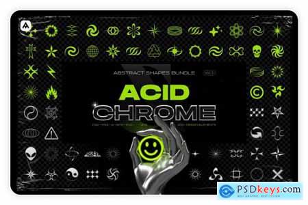 Acid & chrome abstract shapes bundle 6066106