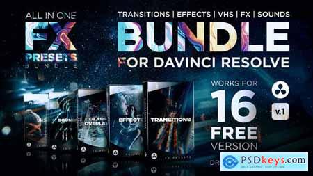 FX Presets Bundle for DaVinci Resolve Transitions, Effects, VHS, SFX 30888590 V1