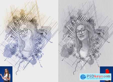 Portrait Sketch Photoshop Action 5885102