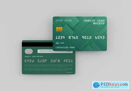 Modern credit card mockup