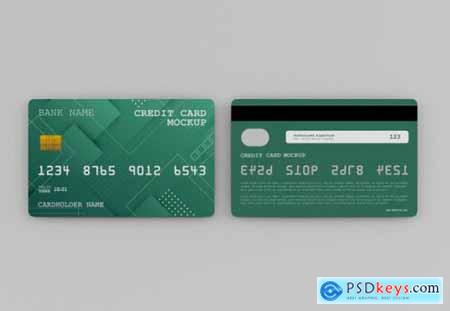 Modern credit card mockup