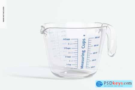 Glass measuring cups mockup
