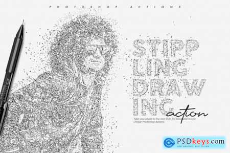 Stippling Photoshop Action 6160509