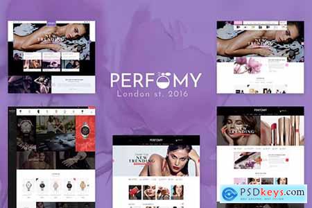 Perfomy - Perfume - Jewelry - Accessories PSD Template 16724848