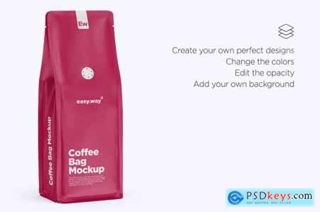 Coffee Bag with Valve PSD Mockup 5975093