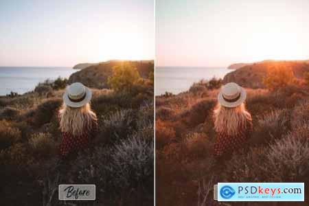 10 Pro Sunset Glow Photoshop Actions 5943418