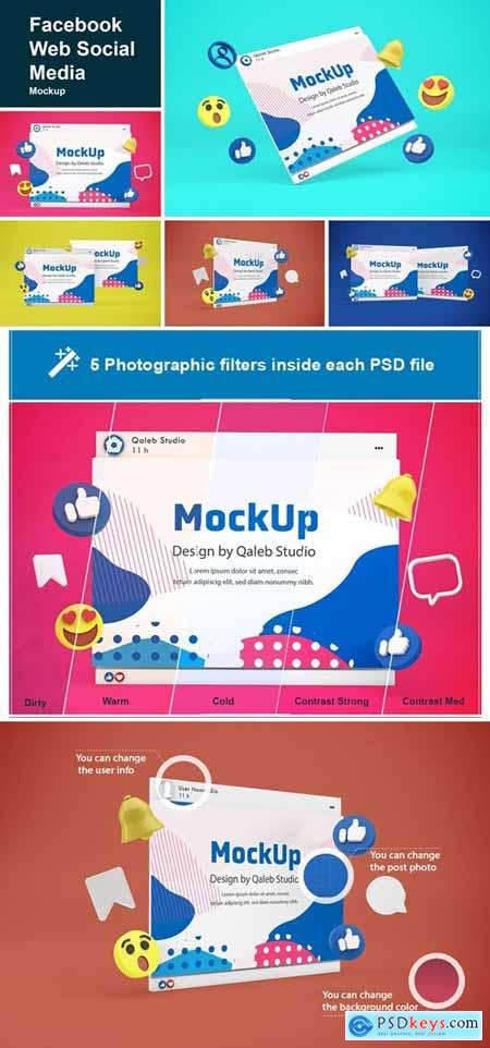 Download Facebook Web Social Media Mockup Free Download Photoshop Vector Stock Image Via Torrent Zippyshare From Psdkeys Com