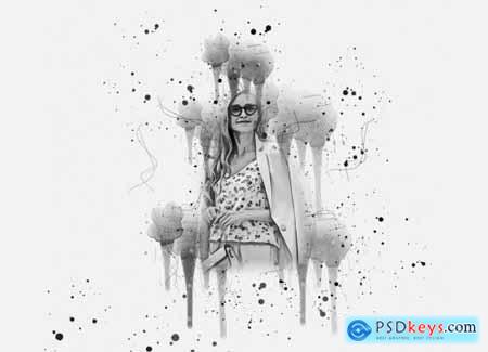 Water Ink Art Photoshop Action 5859648