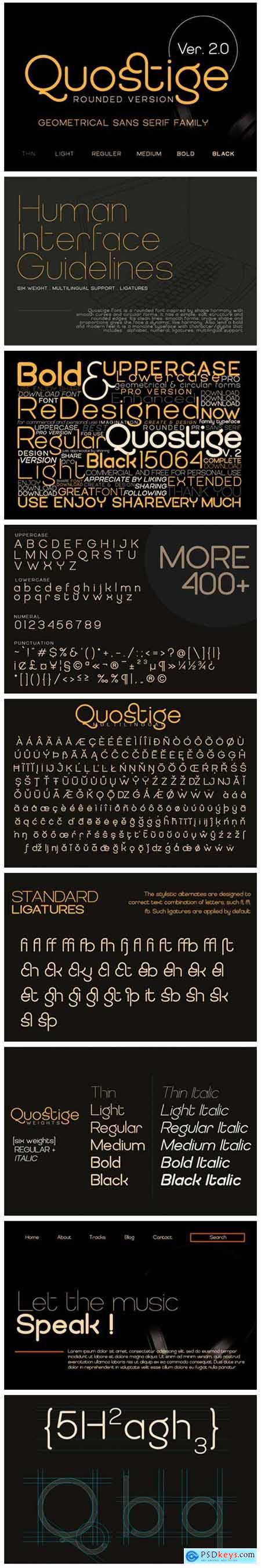 Quostige Rounded Font