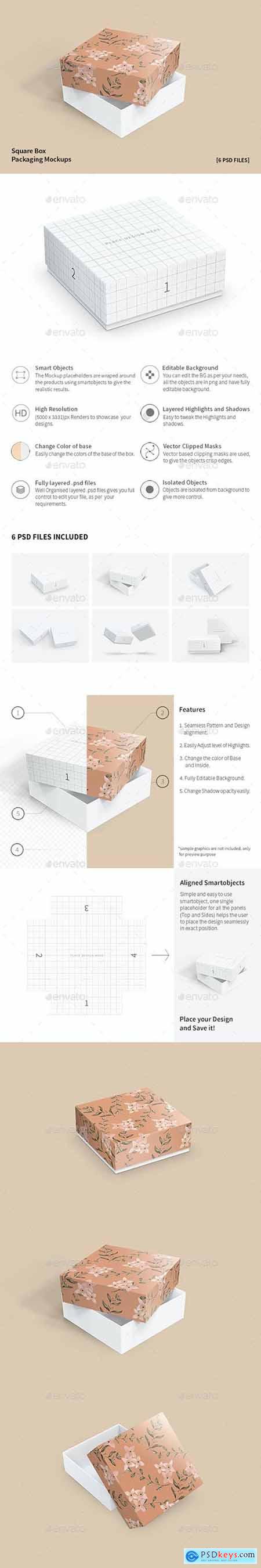 Square Box Packaging Mockups 32358611