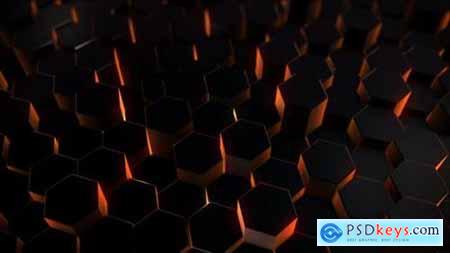 Glowing Hexagons Background 32507720