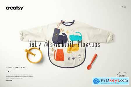 Baby Sleeved Bib Mockup Set 6189116