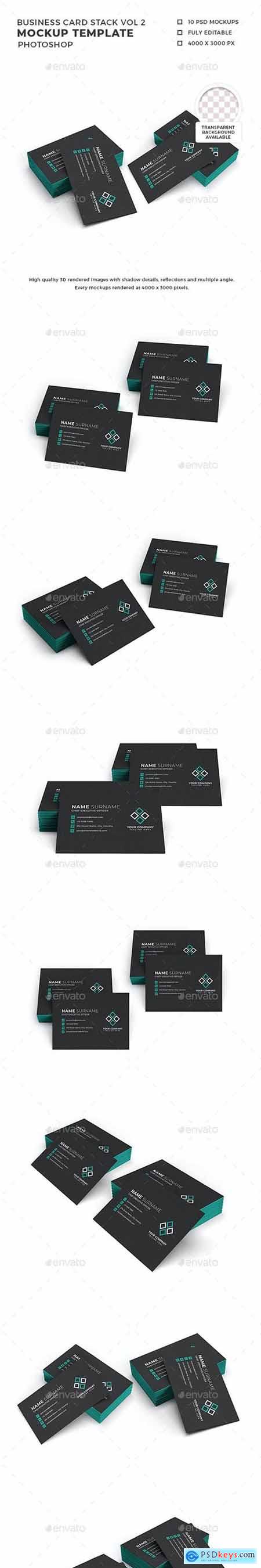 Business Card Stack Mockup Template Vol 2 32444758
