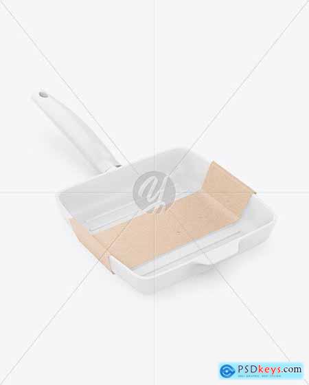 Grill Frying Pan with Kraft Paper Label Mockup 84595