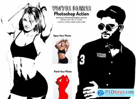 Vector Maker Photoshop Action 5894444
