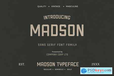 Madson - Masculine modern Typeface 6169910