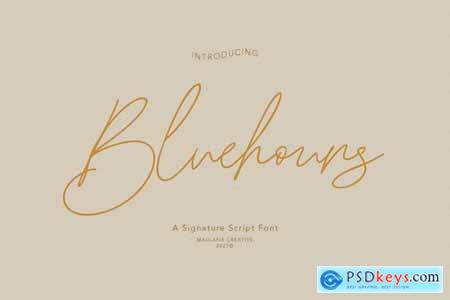 Bluehours Signature Font