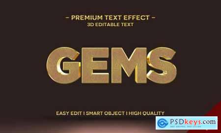 3d gold text style effect template