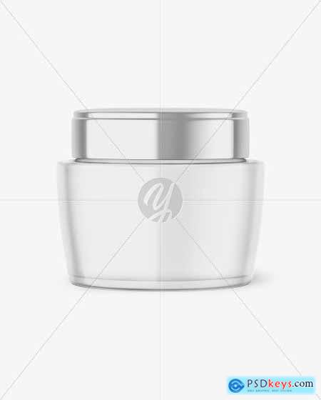 Frosted Glass Cosmetic Jar Mockup 84580